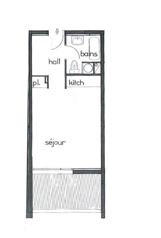 Plan du studio Port de Bormes