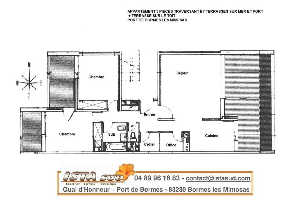 ESTIMATION APPARTEMENT 3 PIECES 70m² T3 AVEC TERRASSE ET PARKING SUR LE PORT DE BORMES