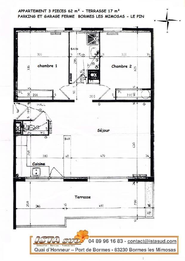 AGENCE POUR ESTIMER APPARTEMENT T3 AVEC GARAGE A BORMES LE PIN.