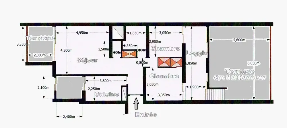APPARTEMENT 3 PIECES 70m² - 2 TERRASSES - CAVE - PARKING - PORT DE BORMES LA FAVIERE