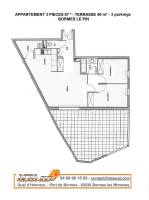 APPARTEMENT 3 PIECES 67m² - TERRASSE 40m² - 3 PARKINGS - BORMES LES MIMOSAS LE PIN.