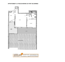 APPARTEMENT 2/3 PIECES 52m² + LOGGIA et TERRASSE 62m² - PARKING - PORT BORMES LA FAVIERE.