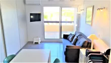 ESTIMATION D'UN STUDIO - CABINE 26m² - TERRASSE 7m² - MARINA DU PORT DE BORMES LA FAVIERE.